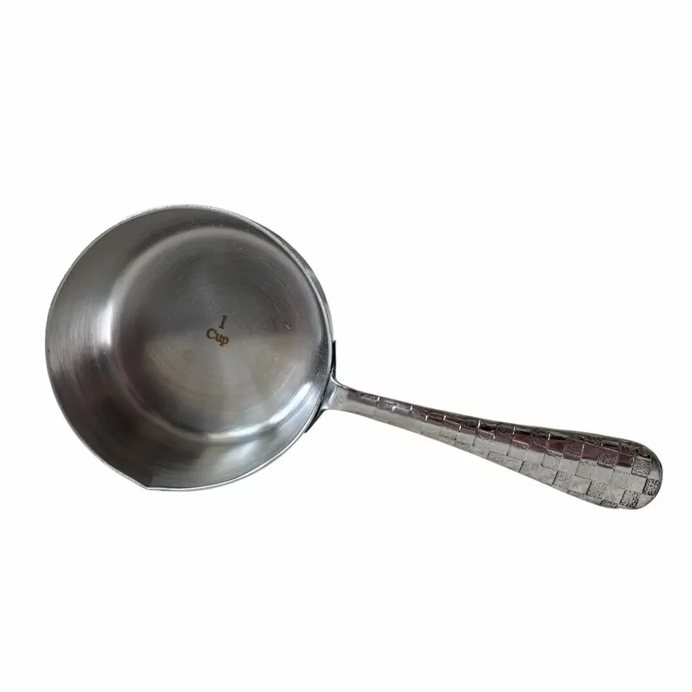 Mackenzie Childs Check Measuring Cups Stainless-Steel Silver Gift Home Decor NEW - Picture 9 of 10